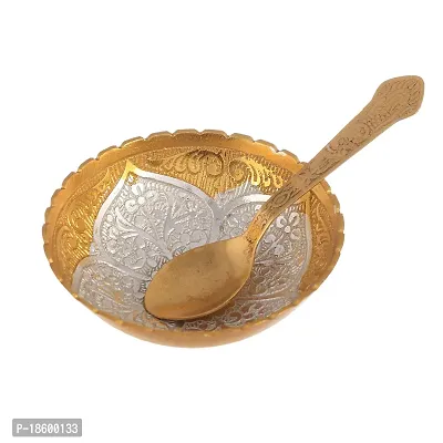 Great Art Rakhi Gift Hamper for Brother  Gift for Brother and bhabhi [Rakhi for Brother Combo - Rakhi with Brass Bowl with Velvet Box, Tilak Material  Greeting Card]GADH-02-805-thumb4