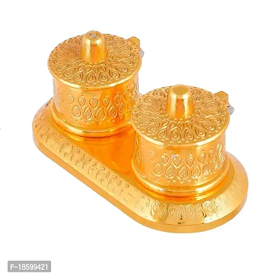 Great Art Beautiful Kumkum Chawal Box for Pooja, Traditional Leaf Styled Rajasthani Chopra | Kumkum/Roli Box | Sindoor Box (Style-4)-thumb3