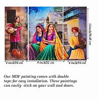 Great Art Wall Scenery for Living Room | Painting for Wall Decoration | 3D Painting for Bedroom | Scenery for Wall With Frames | Abstract Painting Set of 3(12 X 18 Inch)3LD46-thumb4