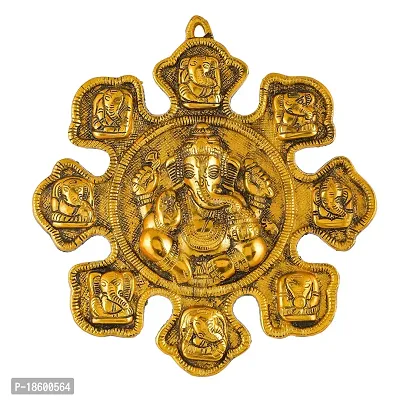 Great Art Ganesha Astavinayaka 8 Avatar of Lord Ganesh Hanging in Gold Finish?(28 x 1.5 x 18 cm)-thumb2