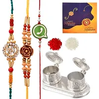 Great Art Rakhi Combo Set for Brother - Rakshabandhan Gift for Bhaiya Bhabhi -Kumkum Box for Gifting-901-6-thumb1