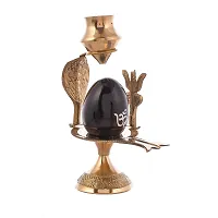 Great Art Shiva Lingam Abhishek Patra with Trishul and Nag Metal Showpiece, Black-thumb4