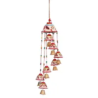 Great Art Set of 1 Garland Diwali Decorations Wall Door Hanging Toran with Bells Rajasthani Home Living Room Decoration(Pack of 1)White-thumb1