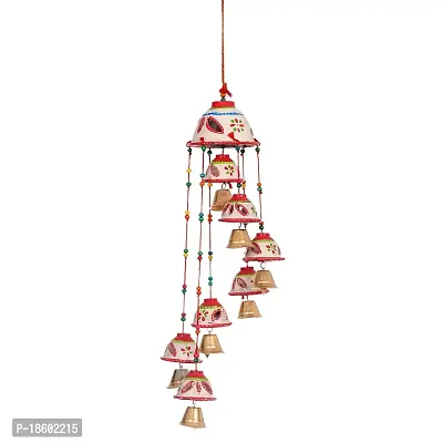 Great Art Set of 1 Garland Diwali Decorations Wall Door Hanging Toran with Bells Rajasthani Home Living Room Decoration(Pack of 1)White-thumb2