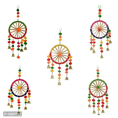Great Art Handmade Colorful Wall/Door Hangings for Home Decoration(Pack of 5)