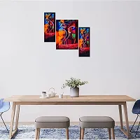 Great Art Wall Scenery for Living Room | Painting for Wall Decoration | Wedding Gift for Couples | 3D Painting for Bedroom | Scenery for Wall With Frames | Abstract Painting Set of 3(12 X 18 Inch)3G13-thumb3