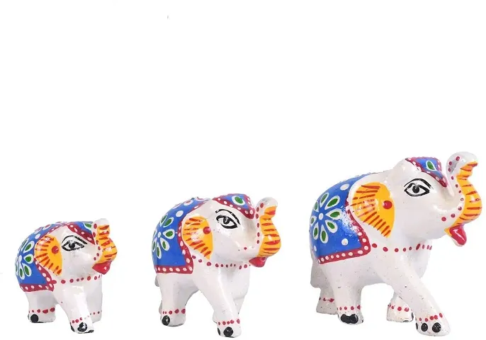 Great Art Ethnic Indian Paper Mashe Elephant Showpiece Home, Office, Table Decor, Best Return Gift Made