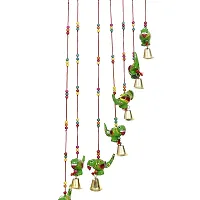 Great Art Parrot Door Hanging Green Gota Wood Windchime(Parrot Wind Chimes -3)-thumb2