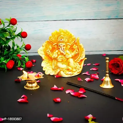 Great Art Lord Ganesha Statue with Decorative Sculpture Figurine Showpiece for Office Desk, Home Decor, Pooja Room and Gift