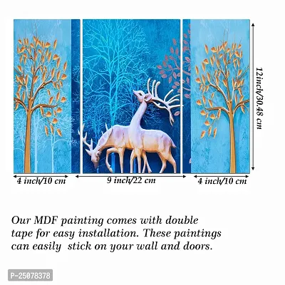 Great Art Wall Scenery for Living Room | Painting for Wall Decoration | Wedding Gift | 3D Painting for Bedroom | Scenery for Wall With Frames | Abstract Painting Set of 3(12 X 18 Inch)3AN53-thumb5