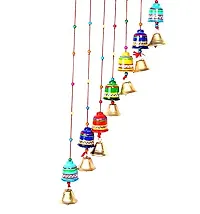 DECORVAIZ Wooden Handcrafted Windchime - 18 inch, Multicolor-thumb1