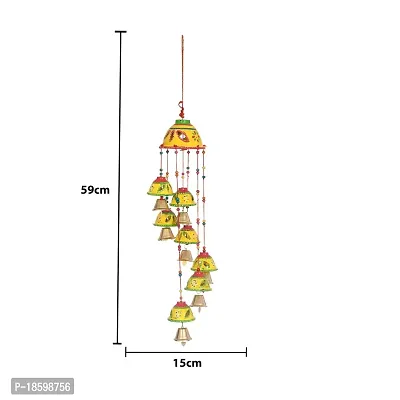 Great Art Set of 1 Garland Diwali Decorations Wall Door Hanging Toran with Bells Rajasthani Home Living Room Decoration(Pack of 1)Yellow-thumb4