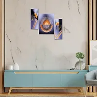 Great Art  Wall Scenery for Living Room | Painting for Wall Decoration | Wedding Gift for Couples | 3D Painting for Bedroom | Scenery for Wall With Frames | Abstract Painting Set of 3(12 X 18 Inch)3F60-thumb2