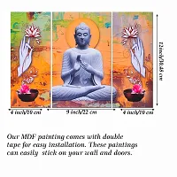 Great Art Wall Scenery for Living Room | Painting for Wall Decoration | Wedding Gift for Couples | 3D Painting for Bedroom | Scenery for Wall With Frames | Abstract Painting Set of 3(12 X 18 Inch)3B21-thumb4