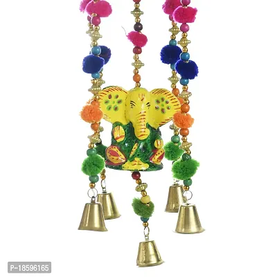 Great Art Ganesh Door Hanging Paper Mache Windchime(Wind Chimes -1)-thumb3