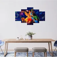 Great Art Wall Scenery for Living Room | Painting for Wall Decoration | Wedding Gift for Couples | 3D Painting for Bedroom | Scenery for Wall With Frames | Abstract Painting Set of 5 (75x43 cm)K105-thumb3