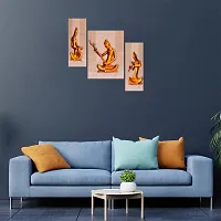 Great Art Wall Scenery for Living Room | Painting for Wall Decoration | 3D Painting for Bedroom | Scenery for Wall With Frames | Abstract Painting Set of 3(12 X 18 Inch)3LD48-thumb1