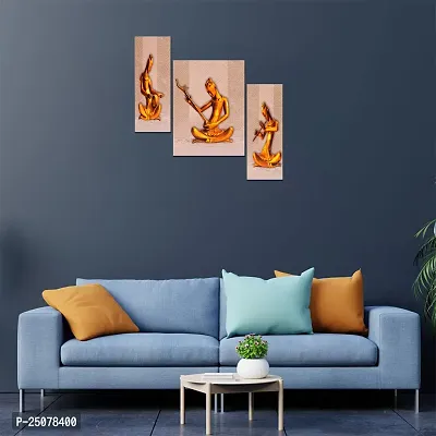 Great Art Wall Scenery for Living Room | Painting for Wall Decoration | 3D Painting for Bedroom | Scenery for Wall With Frames | Abstract Painting Set of 3(12 X 18 Inch)3LD48-thumb2