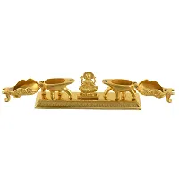 Great Art Metal Laxmi On Multi Color Leaf for Home Decor and Gift Purpose(22 x11x 4 cm) (Gold-3)-thumb2