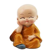 Leoie Resin Monks Buddha Figurine, 6 X 4 Cm, - Multicolour, 4 Pieces-thumb4