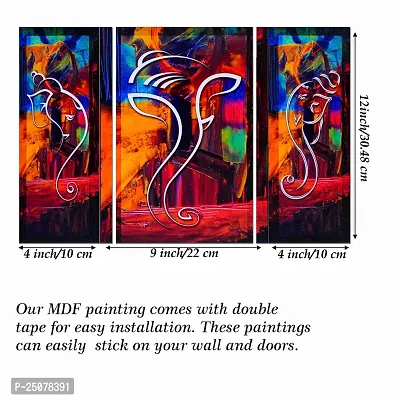 Great Art Wall Scenery for Living Room | Painting for Wall Decoration | Wedding Gift for Couples | 3D Painting for Bedroom | Scenery for Wall With Frames | Abstract Painting Set of 3(12 X 18 Inch)3G13-thumb5