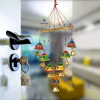 Great Art Hanging Wind Chimes for Home Positive Energy Balcony Home Decorative Items Wall Hanging Bells Decor for Living Room (Multicolour-1)-thumb1