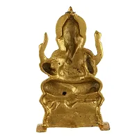 Great Art Metal Hindu God Ganesha/Ganpati or Chair Idol Sculpture (Medium)-thumb4