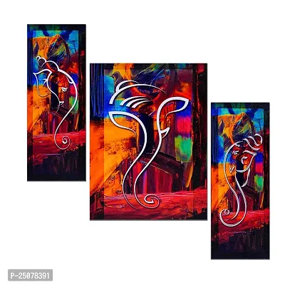 Great Art Wall Scenery for Living Room | Painting for Wall Decoration | Wedding Gift for Couples | 3D Painting for Bedroom | Scenery for Wall With Frames | Abstract Painting Set of 3(12 X 18 Inch)3G13
