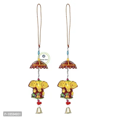 Great Art Hanging Wind Chimes for Home Positive Energy Balcony Home Decorative Items Wall Hanging Bells Decor for Living Room (Multicolour-5)-thumb2