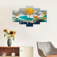 Great Art Paintings for Wall Decoration - Set Of 5, 3d Scenery -Home Decoration, Paintings for Living Room, Home Decor Big Size (75 CM X 43 CM,Multicolor) GA-D4-thumb2