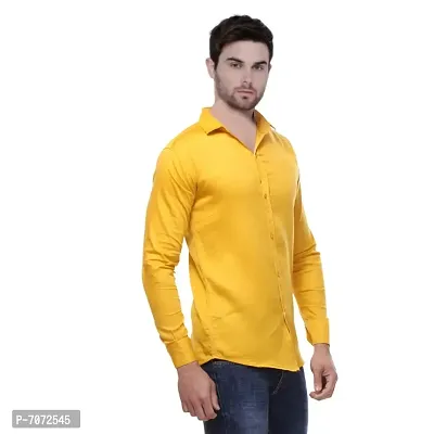 golden attire Men Solid Casual Yellow Shirt - Buy golden attire Men Solid  Casual Yellow Shirt Online at Best Prices in India