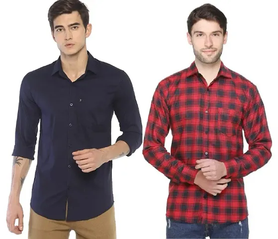 Men Full Sleeves Shirts Pack Of 2