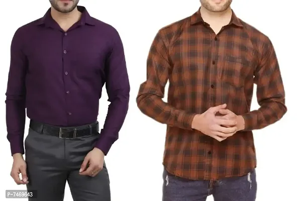 Men Full Sleeves Shirts Pack Of 2