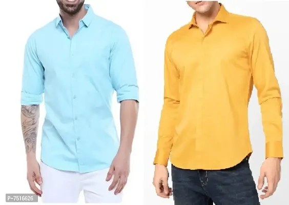 Men Full Sleeves Shirts Pack Of 2-thumb0