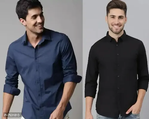 Multi Cotton Solid Casual Shirts For Men