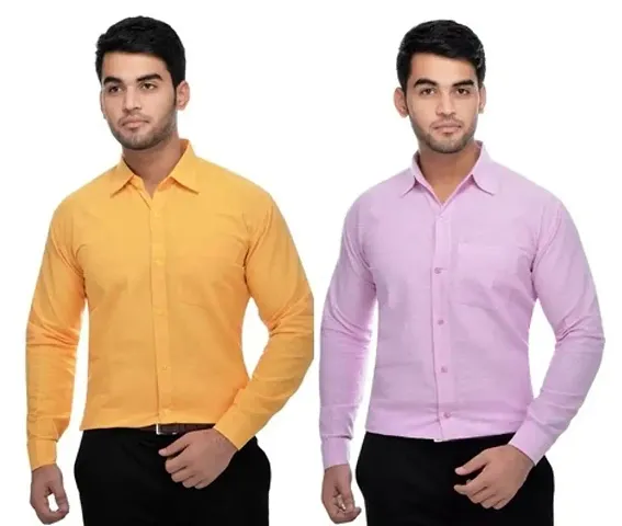 Elegant Long Sleeves Casual Shirt For Men Pack Of 2