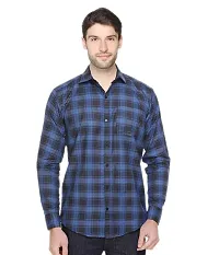 Multicoloured Cotton Checked Casual Shirts For Men-thumb2