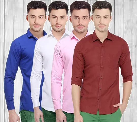 Comfortable Cotton Long Sleeves Casual Shirt 