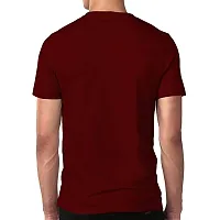 Maroon Printed T-Shirt For Men-thumb1