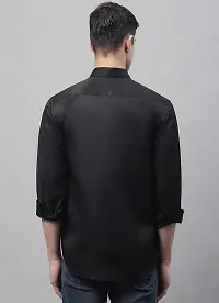 Stylish Black Solid Long Sleeves Shirt For Men-thumb1