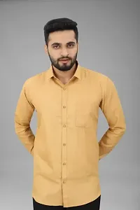 Copper Cotton Solid Casual Shirts For Men-thumb1