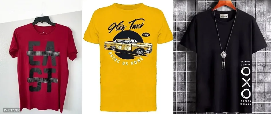 Combo of Casual T-Shirts for Men-thumb0