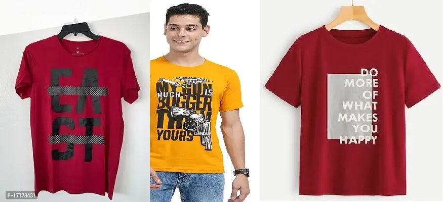 Combo of Casual T-Shirts for Men-thumb0