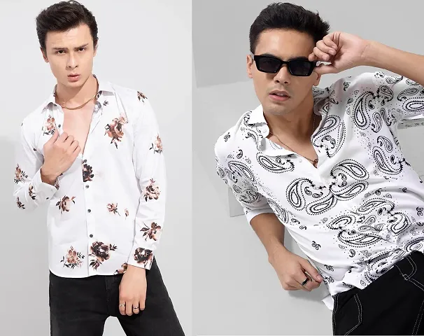 Pack of 2- Printed Casual Shirts for Men