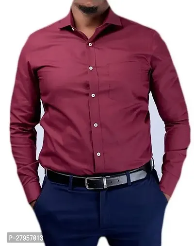 Stylish Cotton Solid Formal Shirts for Men-thumb0