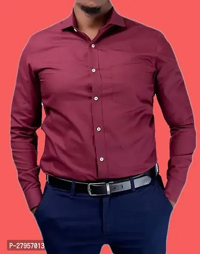 Stylish Cotton Solid Formal Shirts for Men-thumb2