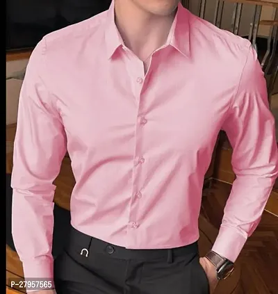 Stylish Cotton Solid Formal Shirt For Men-thumb0