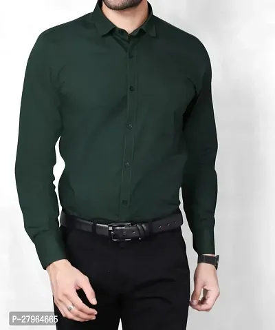 Stylish Cotton Solid Formal Shirt For Men-thumb0