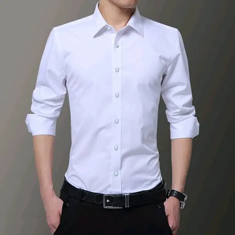 Stylish Cotton Blend Long Sleeve Formal Shirt