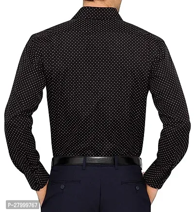 Classic Black Cotton Long Sleeves Formal Shirt For Men-thumb3